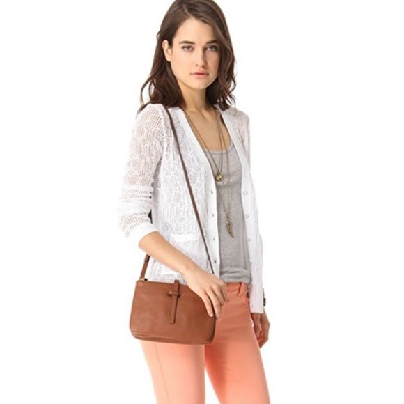 Annabel Ingall Brown Leather Jojo Crossbody Bag - Picture 2 of 7